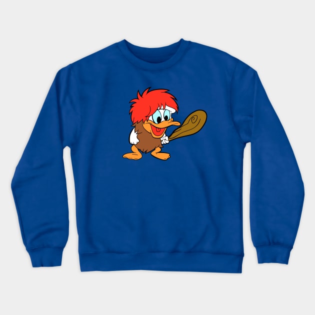 Bubba The Caveduck Crewneck Sweatshirt by BigOrangeShirtShop